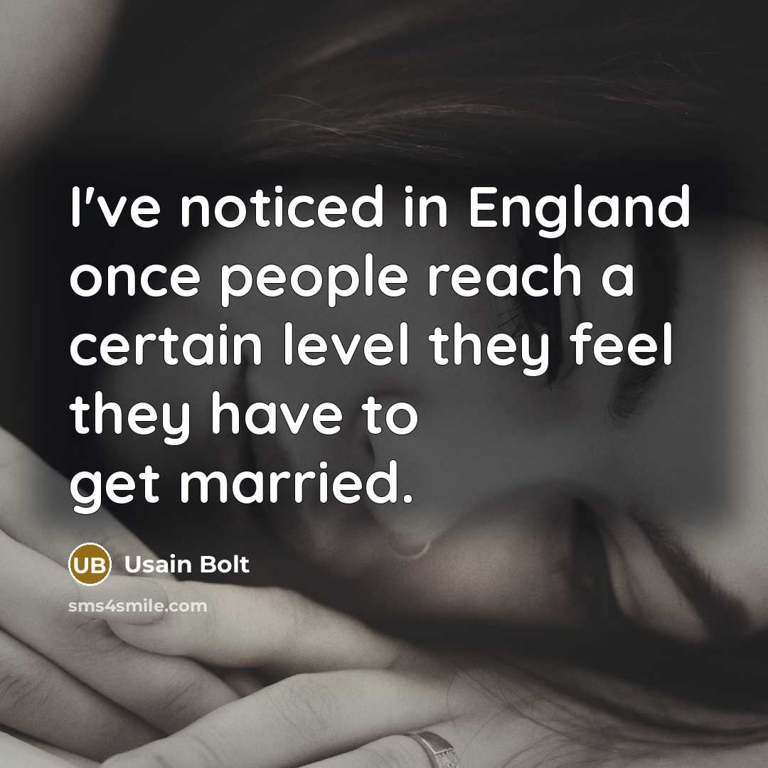 “I've noticed in England once people reach a certain level…” quote by Usain Bolt