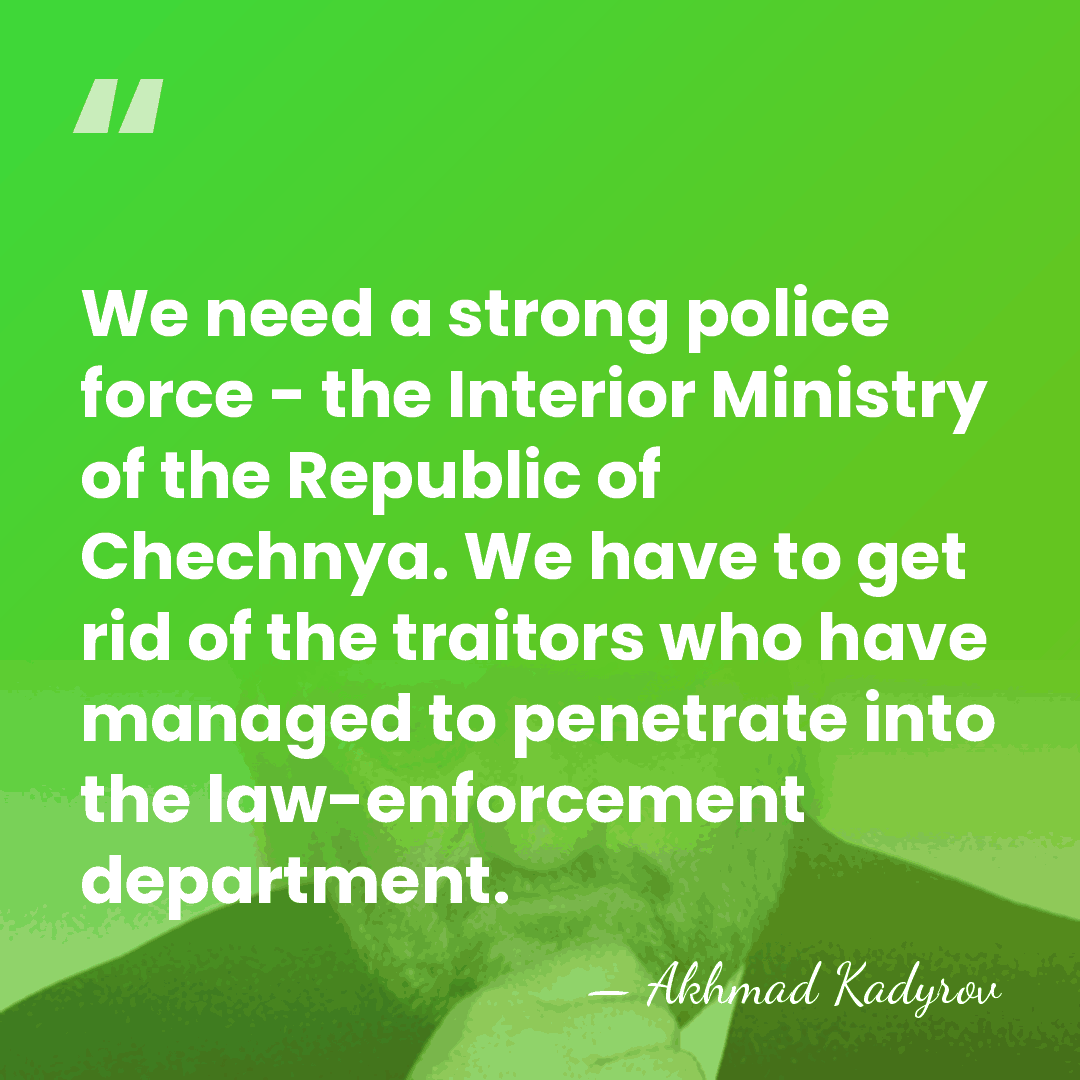 We need a strong police force - the Interior Ministry of the&hellip; - Akhmad Kadyrov