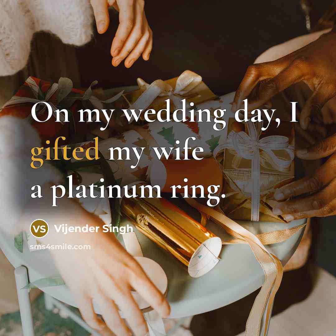“On my wedding day, I gifted my wife a platinum…” quote by Vijender Singh