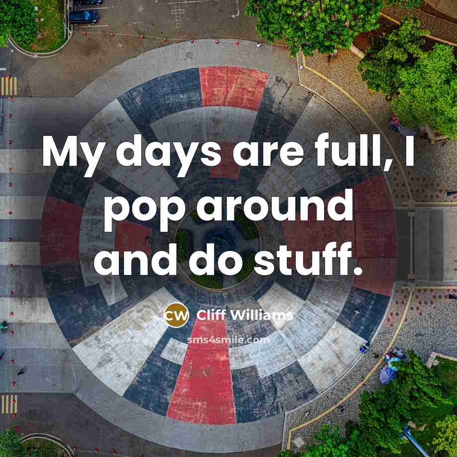 “My days are full, I pop around and do stuff.…” quote by Cliff Williams