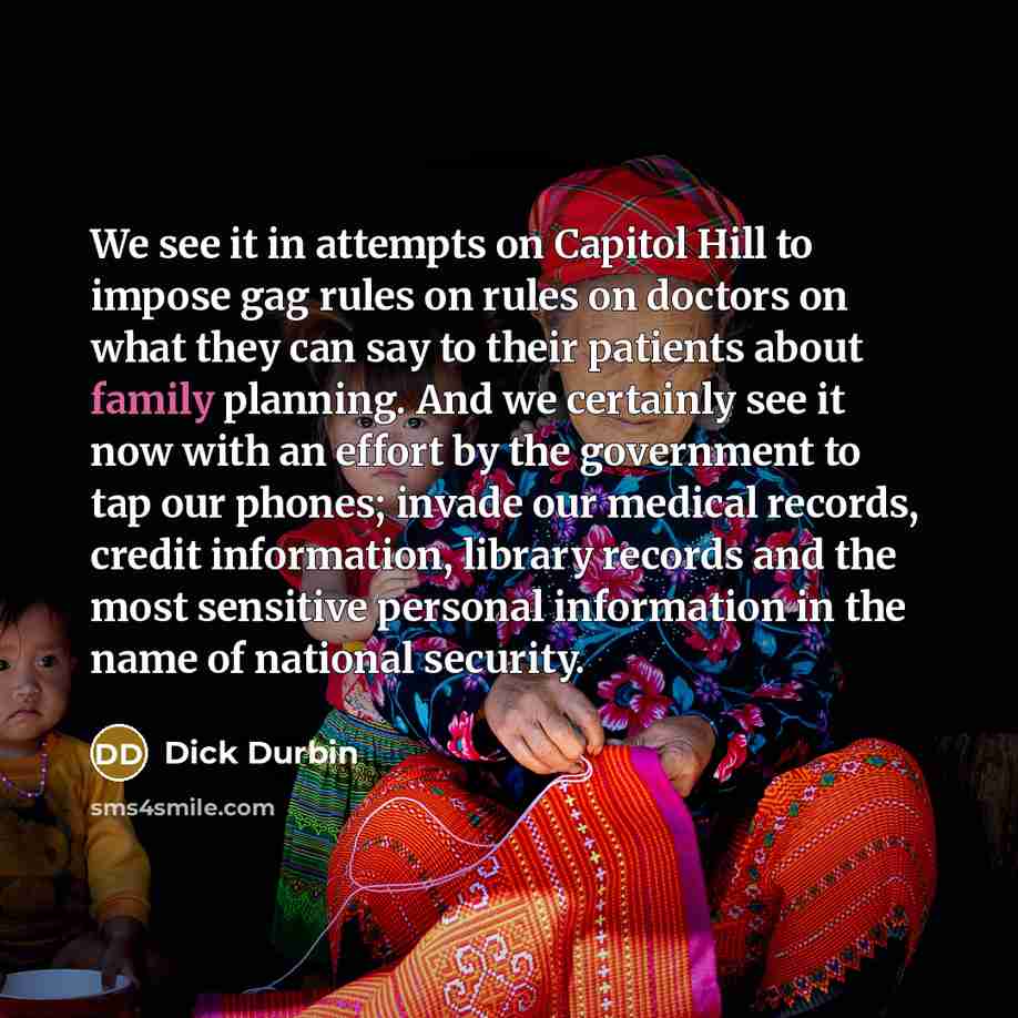 “We see it in attempts on Capitol Hill to impose…” quote by Dick Durbin