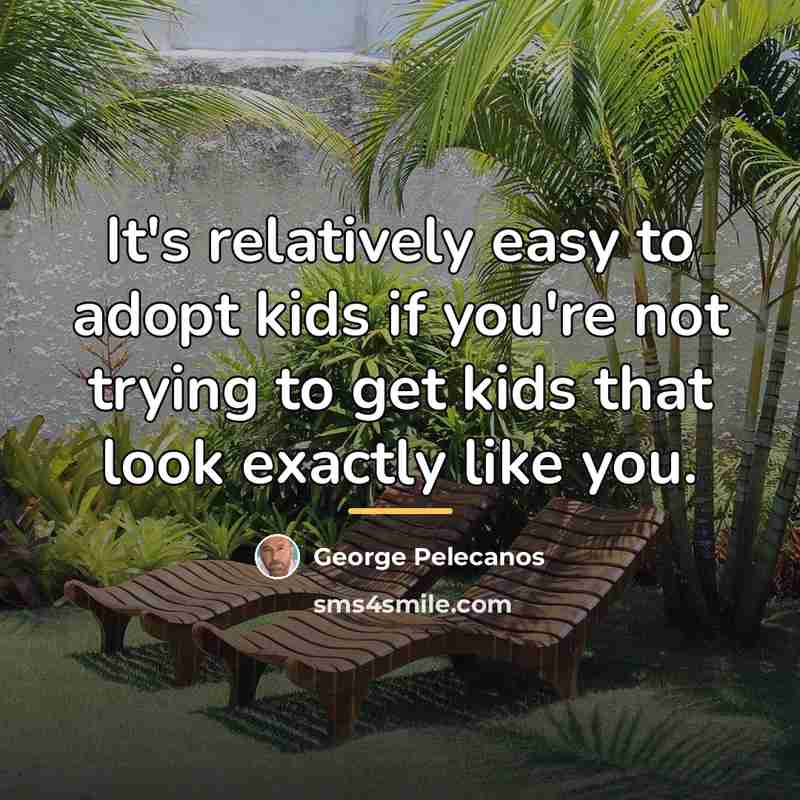 “It's relatively easy to adopt kids if you're not trying…” quote by George Pelecanos