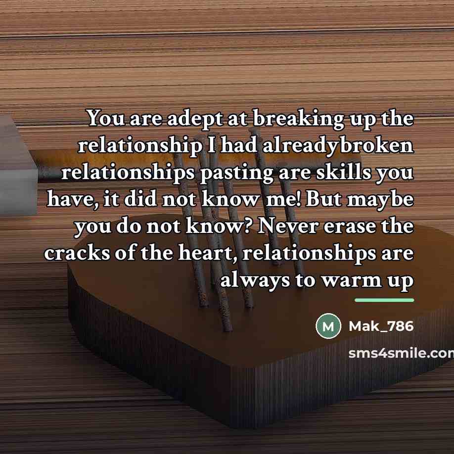 “You are adept at breaking up the relationship I had…” quote by Mak_786