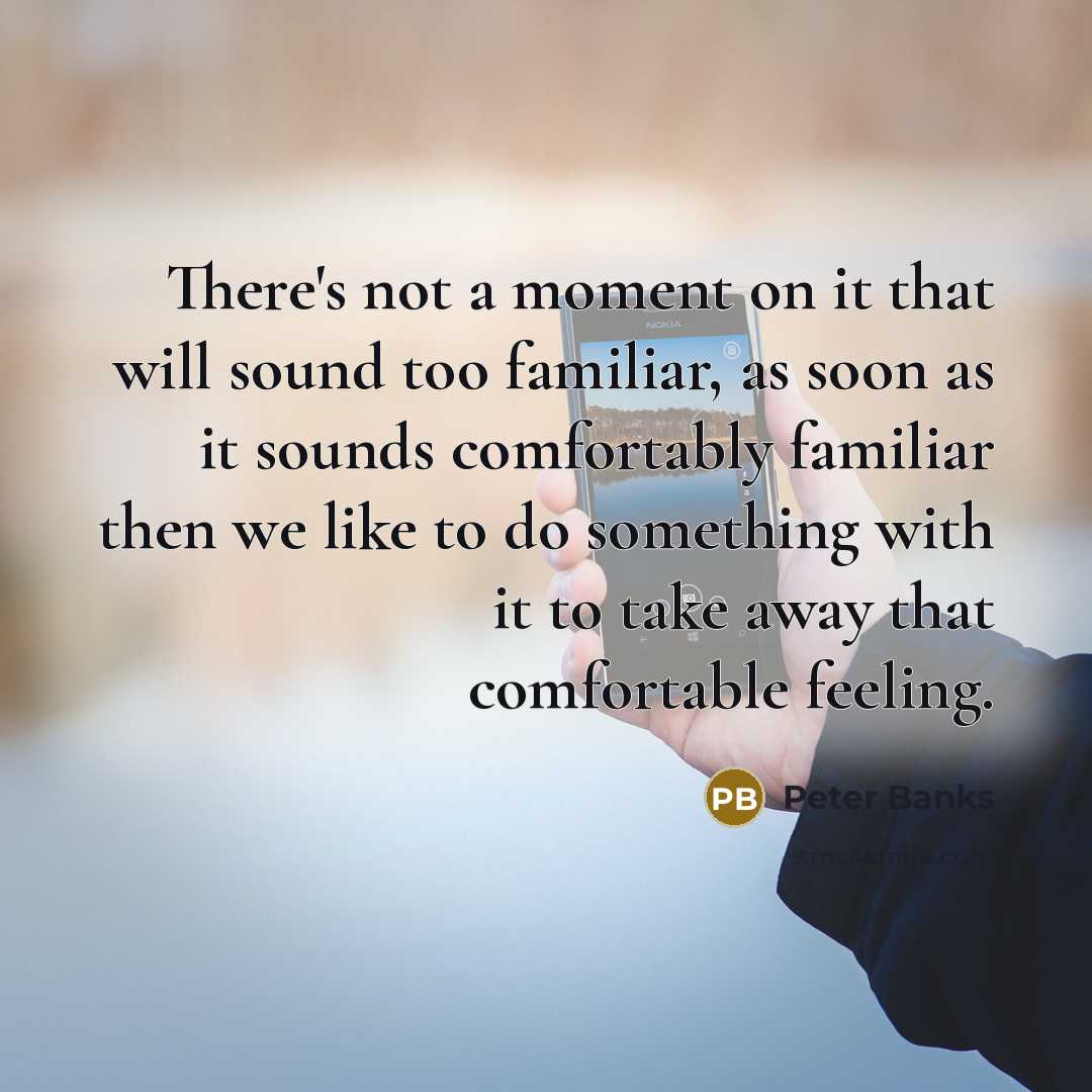 “There's not a moment on it that will sound too…” quote by Peter Banks