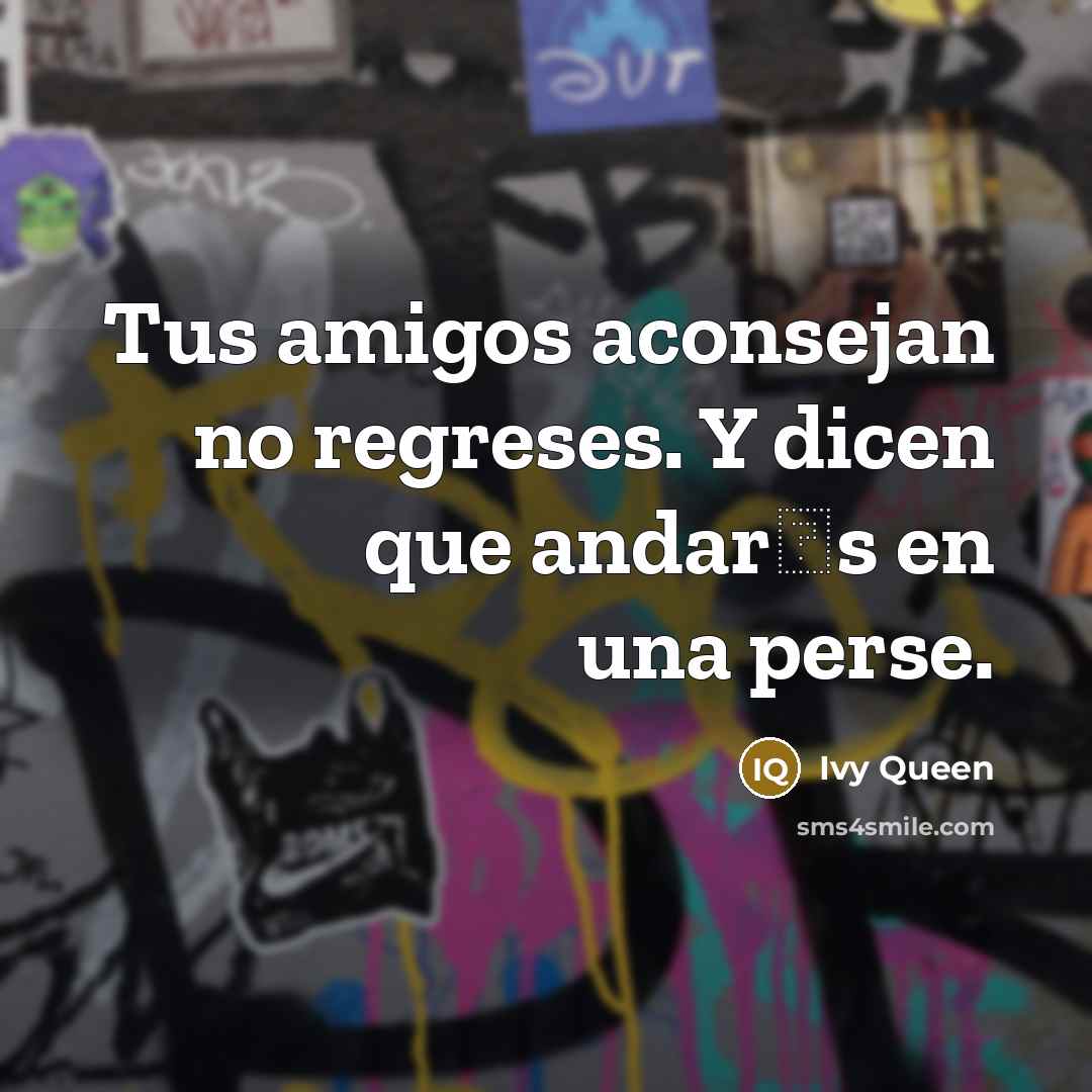 “Tus amigos aconsejan no regreses. Y dicen que andar�s en…” quote by Ivy Queen