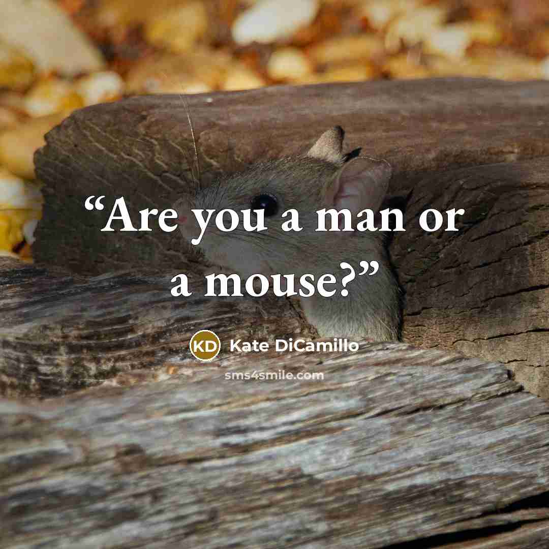 “Are you a man or a mouse?” quote by Kate DiCamillo