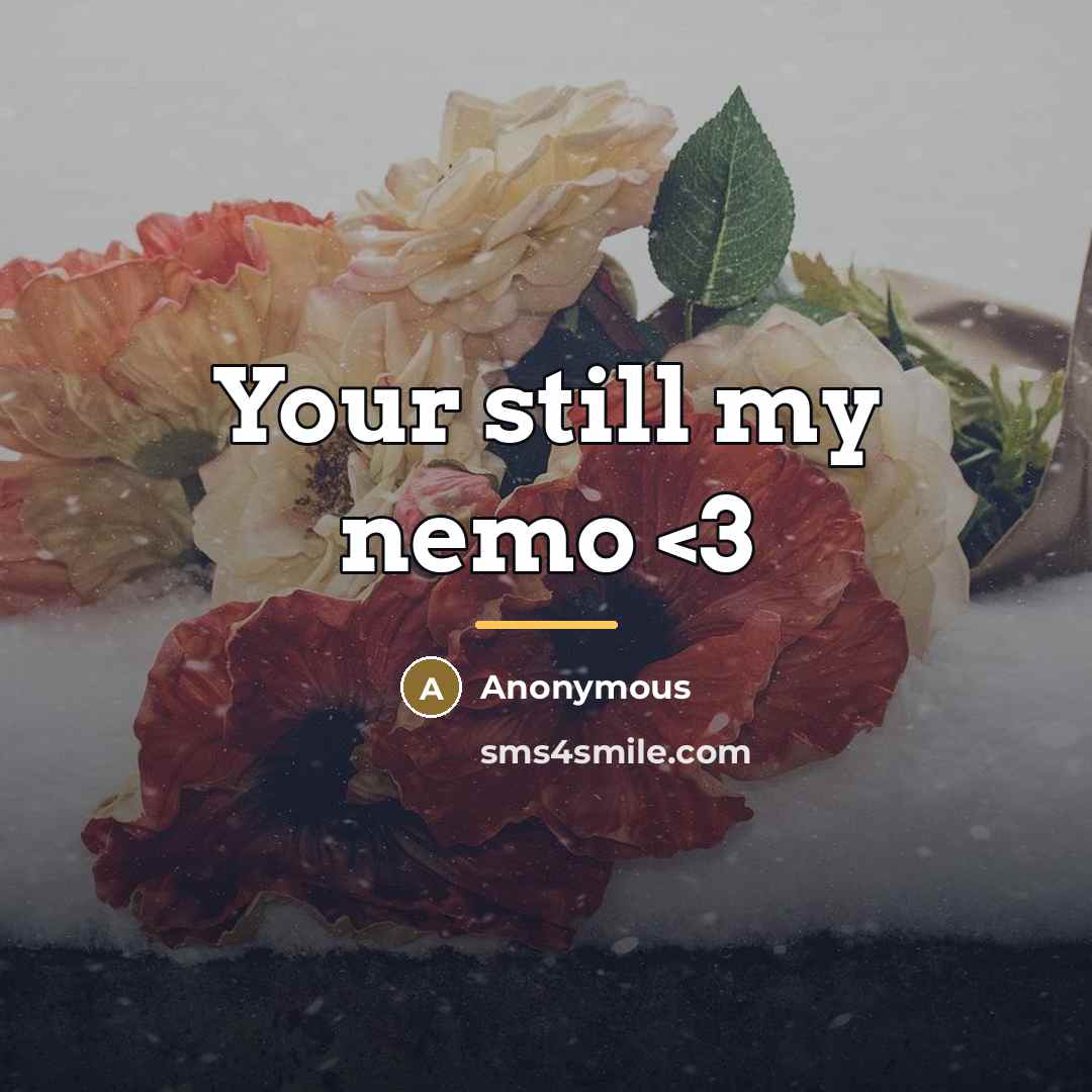 “Your still my nemo…” quote by Anonymous