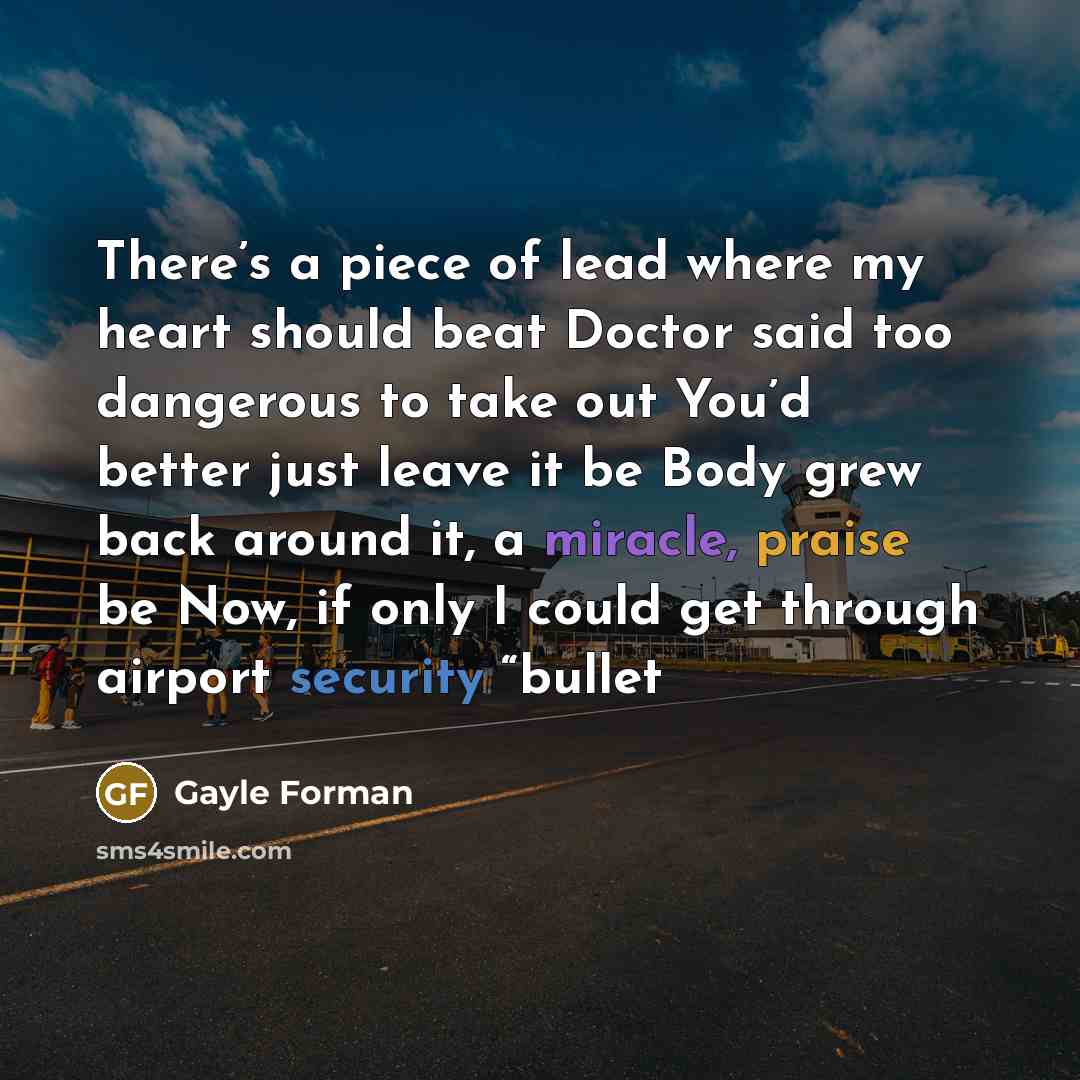 “There’s a piece of lead where my heart should beat…” quote by Gayle Forman