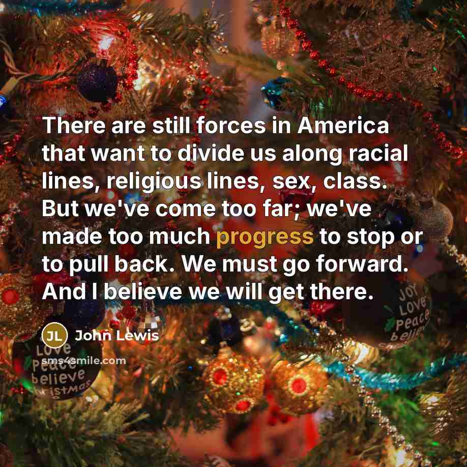 “There are still forces in America that want to divide…” quote by John Lewis