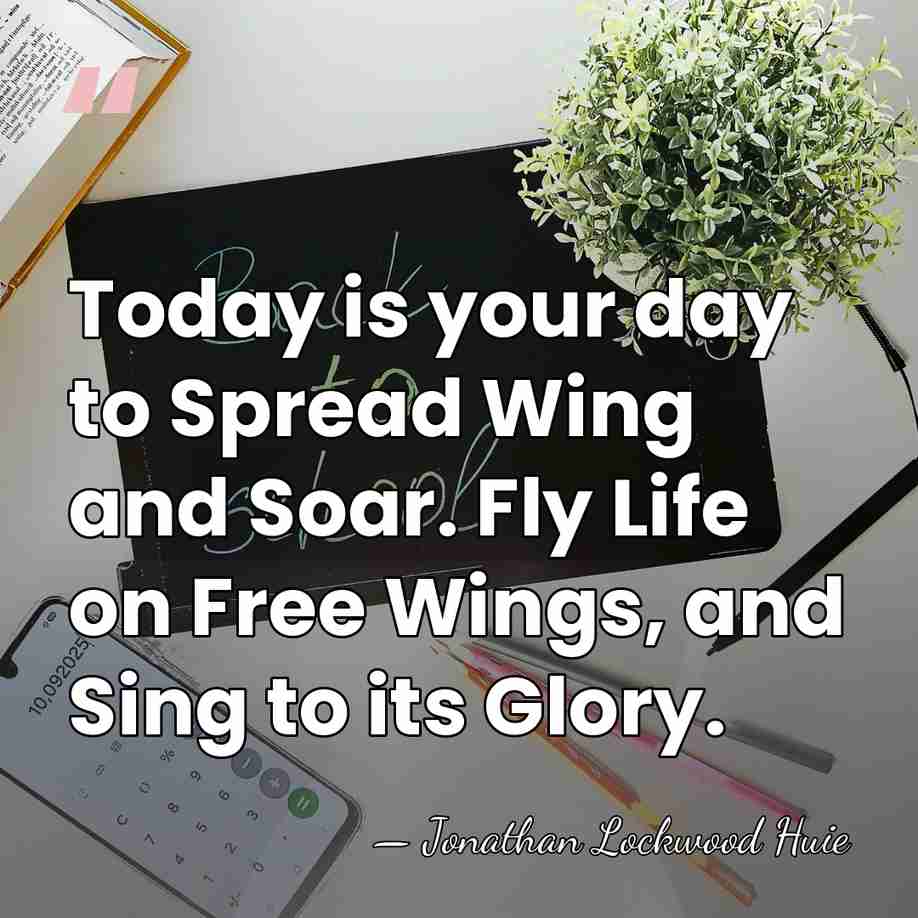 Today is your day to Spread Wing and Soar. Fly Life on&hellip; - Jonathan Lockwood Huie