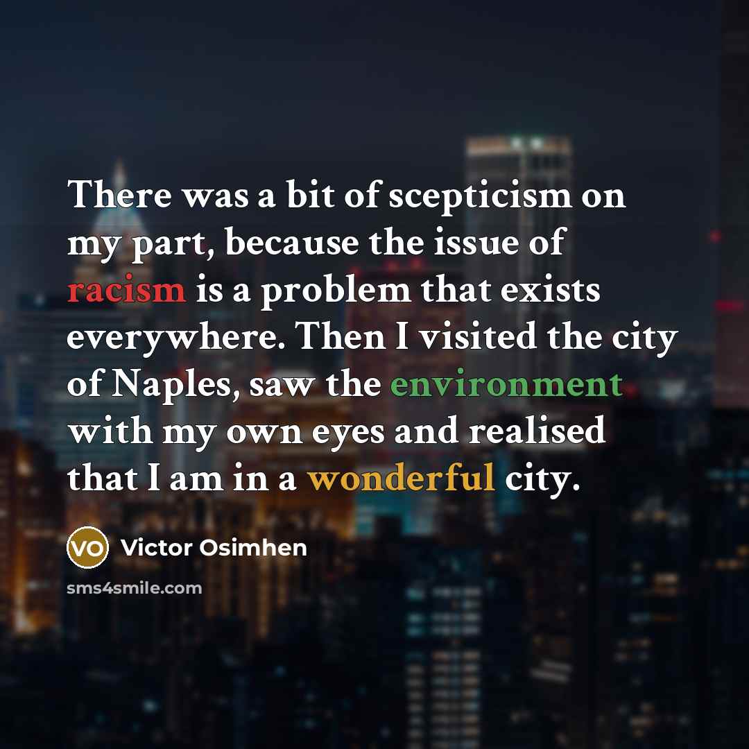 “There was a bit of scepticism on my part, because…” quote by Victor Osimhen