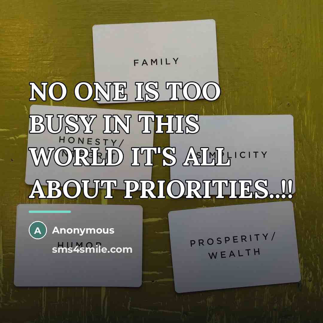 “NO ONE IS TOO BUSY IN THIS WORLD IT'S ALL…” quote by Anonymous