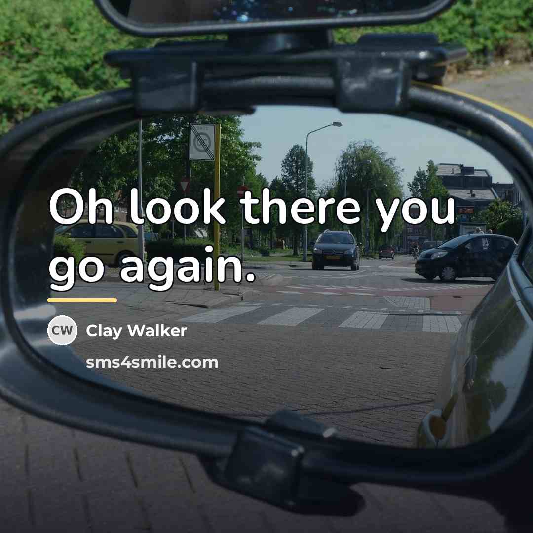 “Oh look there you go again.…” quote by Clay Walker