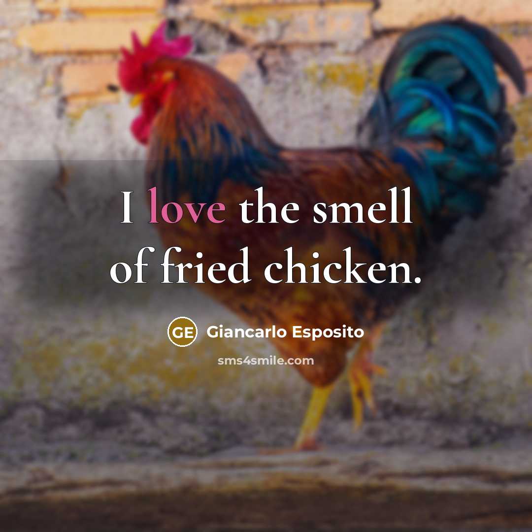 “I love the smell of fried chicken.” quote by Giancarlo Esposito