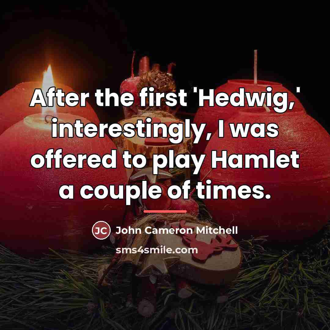 “After the first 'Hedwig,' interestingly, I was offered to play…” quote by John Cameron Mitchell