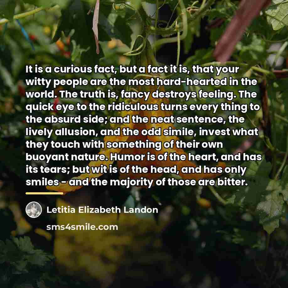 “It is a curious fact, but a fact it is,…” quote by Letitia Elizabeth Landon