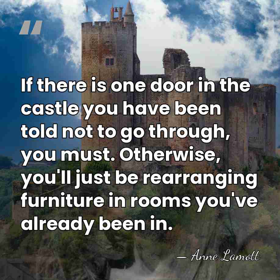 If there is one door in the castle you have been told&hellip; - Anne Lamott