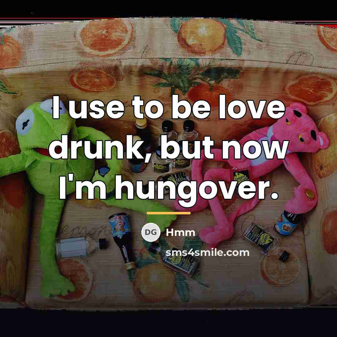 “I use to be love drunk, but now I'm hungover.…” quote by Hmm