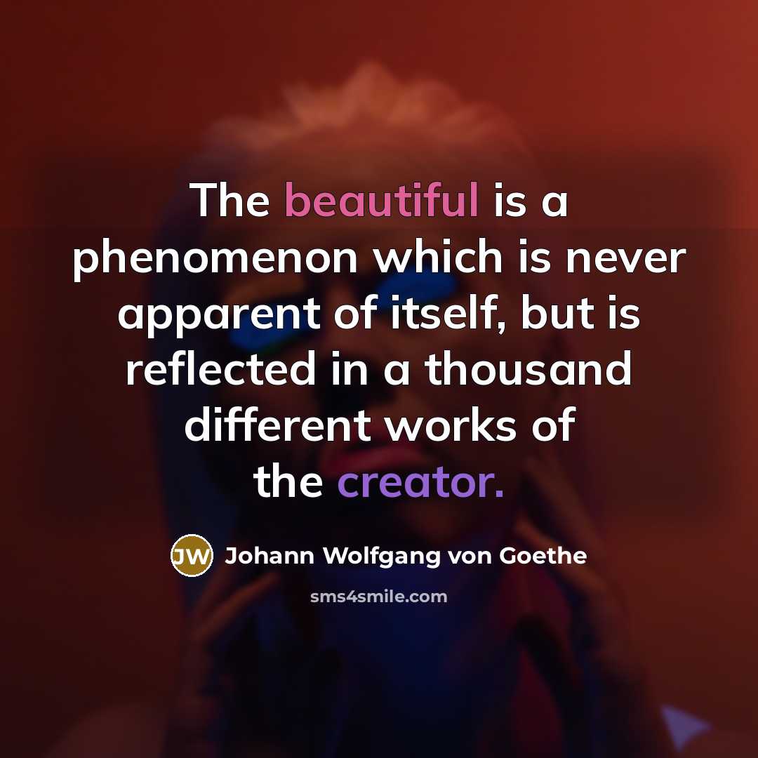 “The beautiful is a phenomenon which is never apparent of…” quote by Johann Wolfgang von Goethe