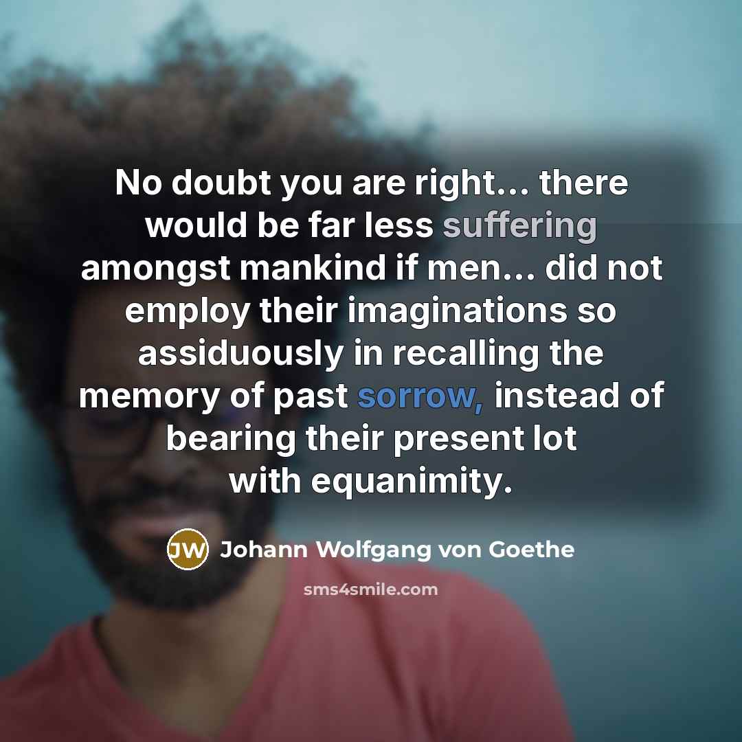 “No doubt you are right... there would be far less…” quote by Johann Wolfgang von Goethe