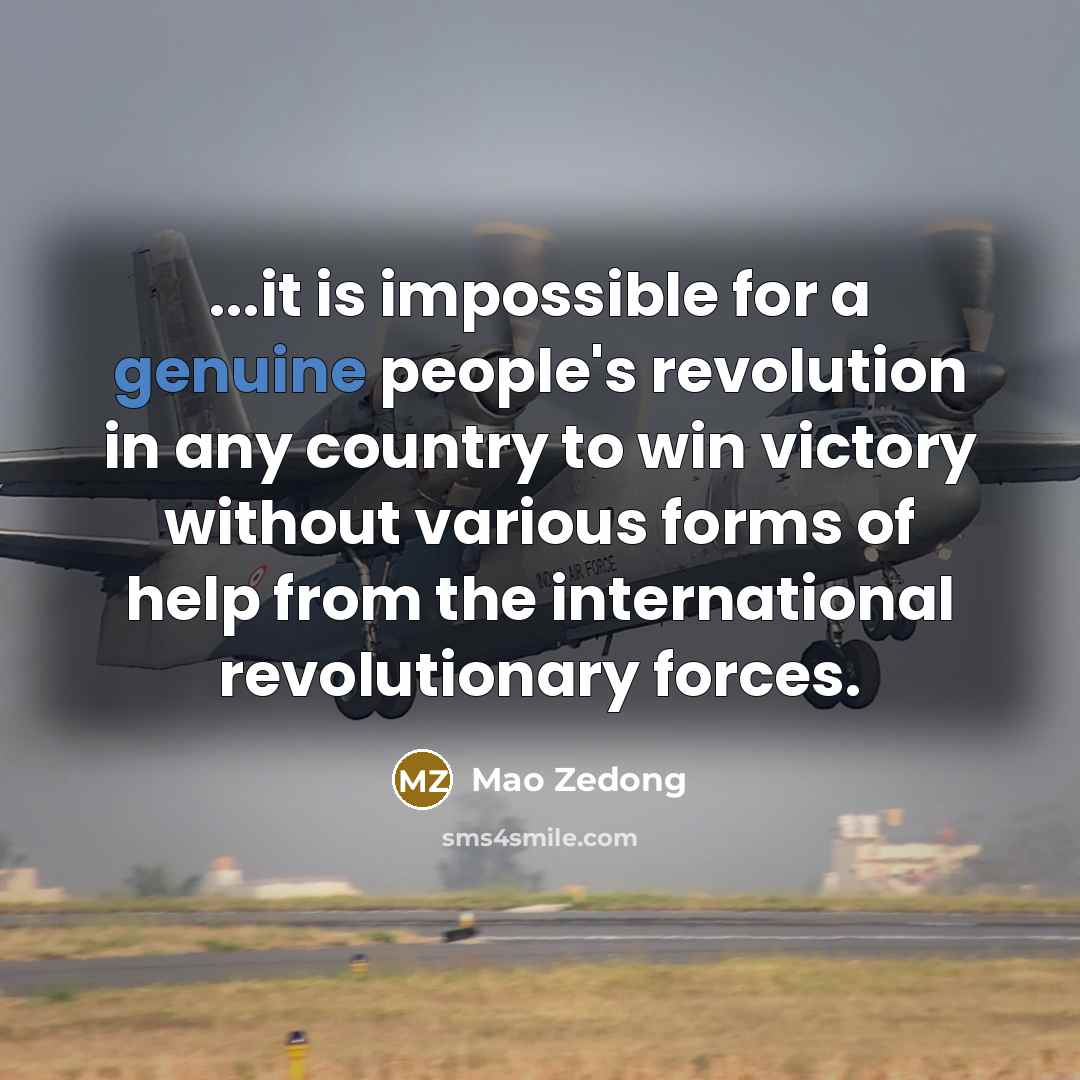 “...it is impossible for a genuine people's revolution in any…” quote by Mao Zedong