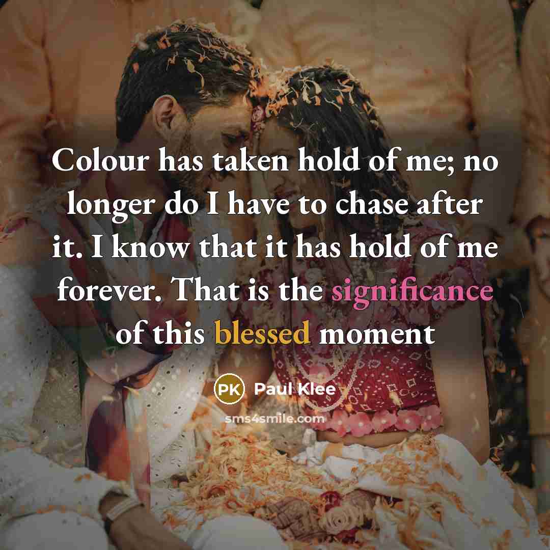 “Colour has taken hold of me; no longer do I…” quote by Paul Klee