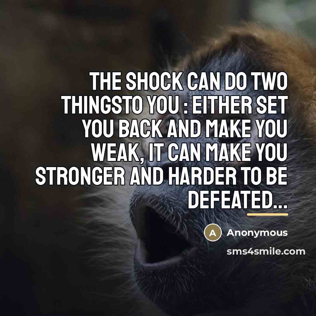 “The Shock Can Do Two ThingsTo You : Either Set…” quote by Anonymous