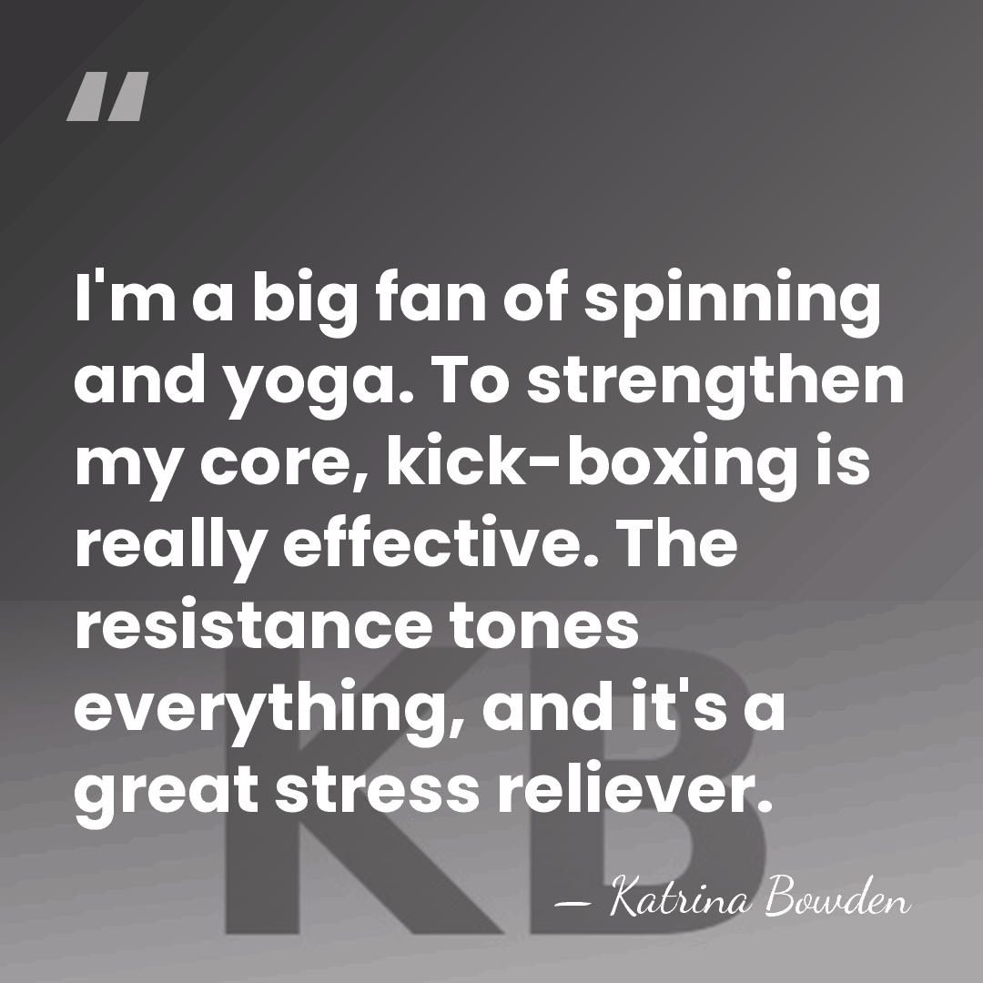 I'm a big fan of spinning and yoga. To strengthen my core,&hellip; - Katrina Bowden