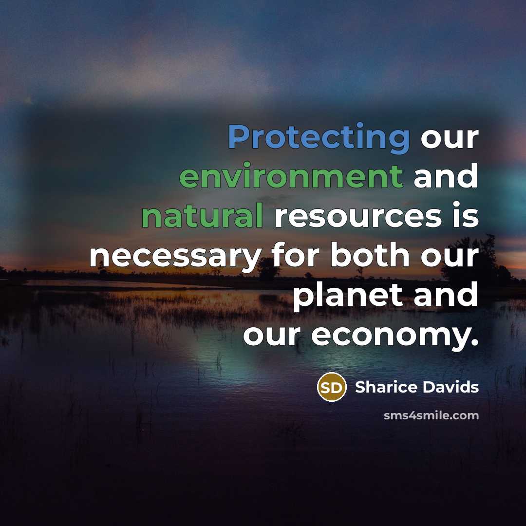 “Protecting our environment and natural resources is necessary for both our planet and our economy.” quote by Sharice Davids
