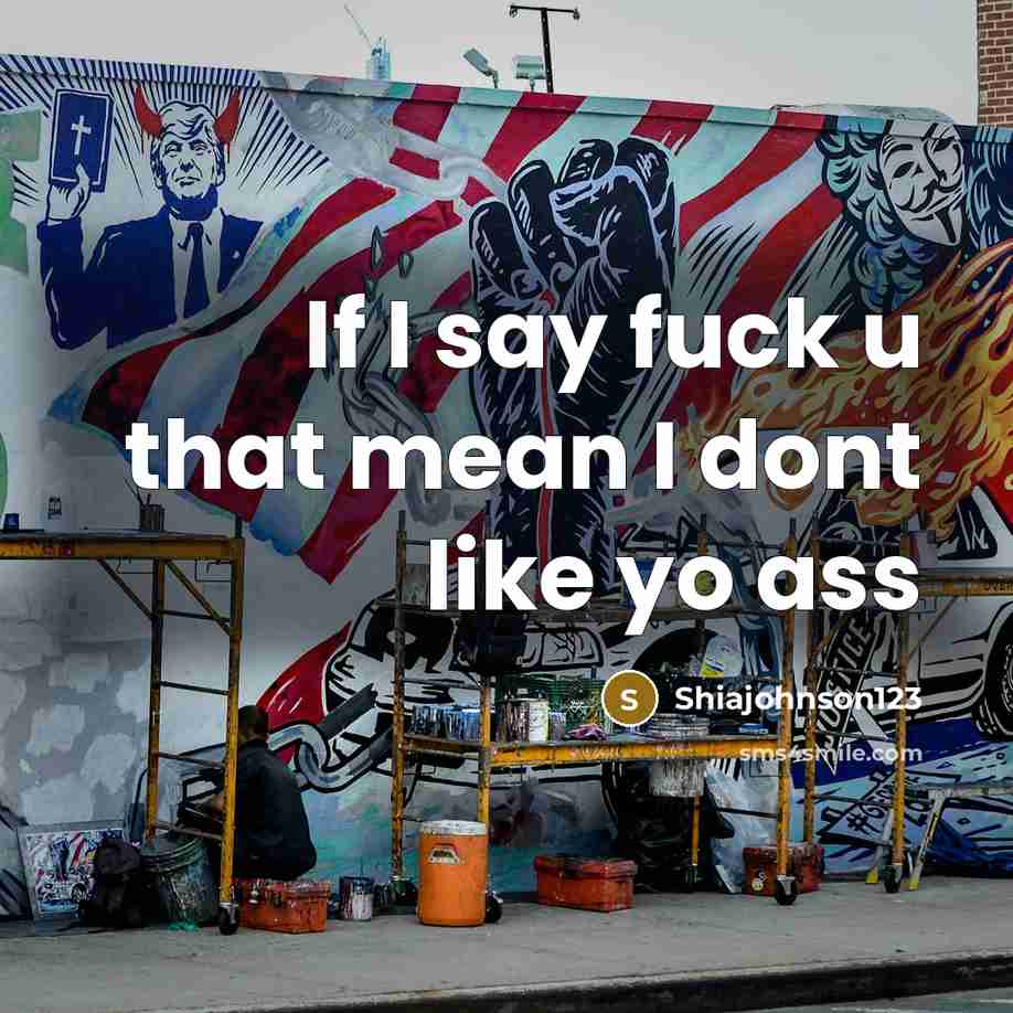 “If I say fuck u that mean I dont like…” quote by Shiajohnson123