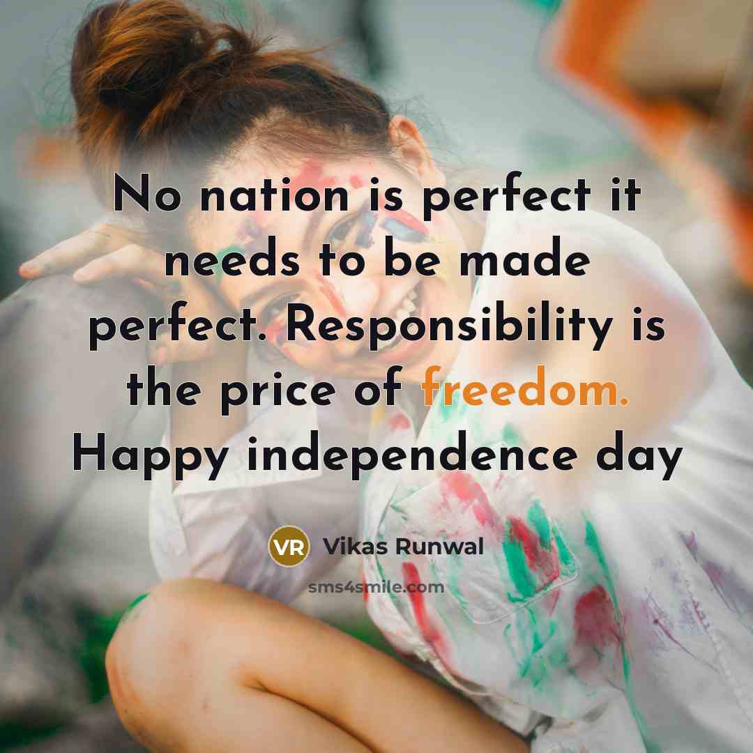“No nation is perfect it needs to be made perfect.…” quote by Vikas Runwal