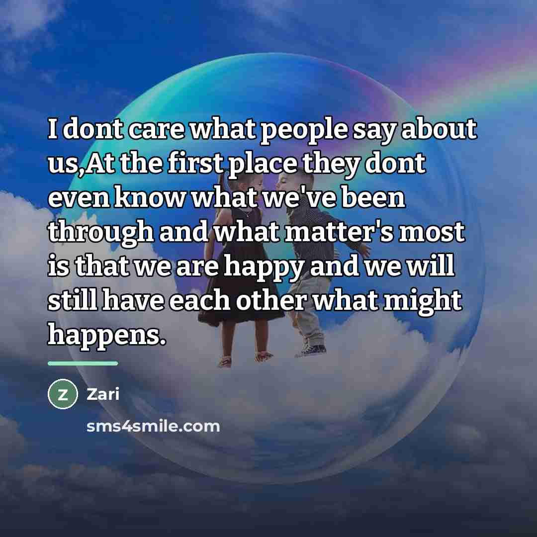 “I dont care what people say about us,At the first…” quote by Zari