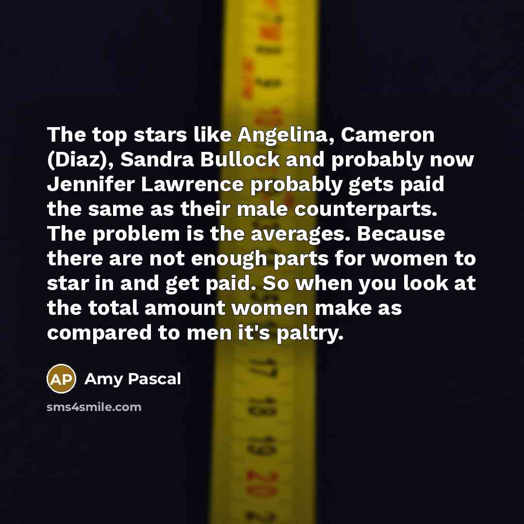“The top stars like Angelina, Cameron (Diaz), Sandra Bullock and…” quote by Amy Pascal