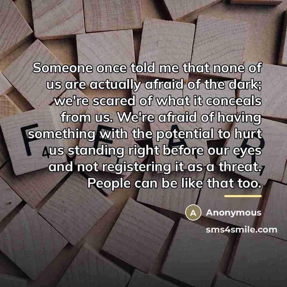 “Someone once told me that none of us are actually…” quote by Anonymous