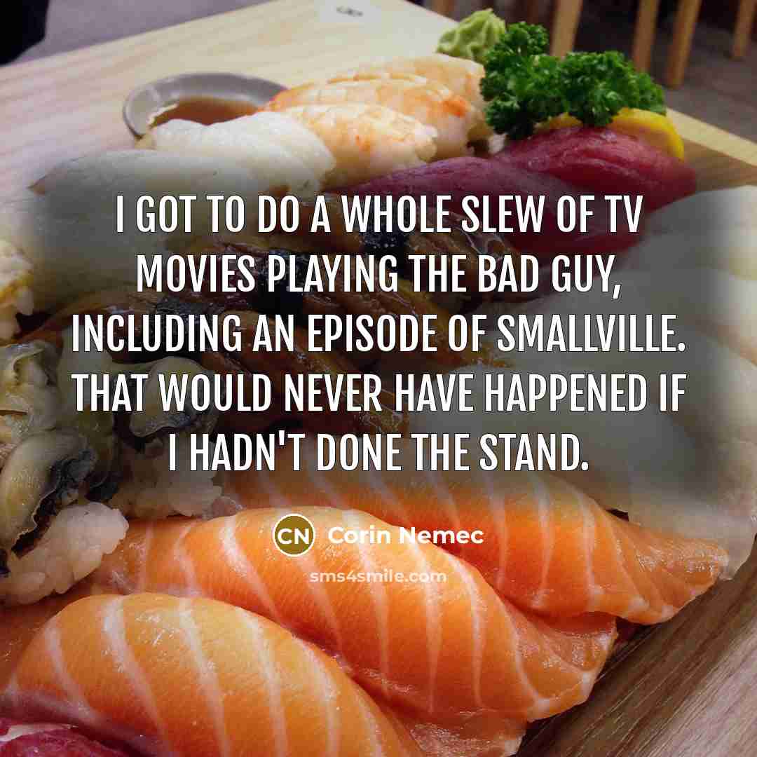 “I got to do a whole slew of TV movies…” quote by Corin Nemec