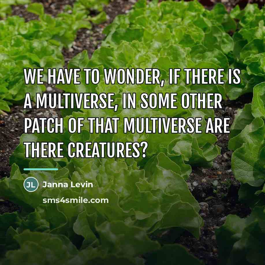 “We have to wonder, if there is a multiverse, in…” quote by Janna Levin