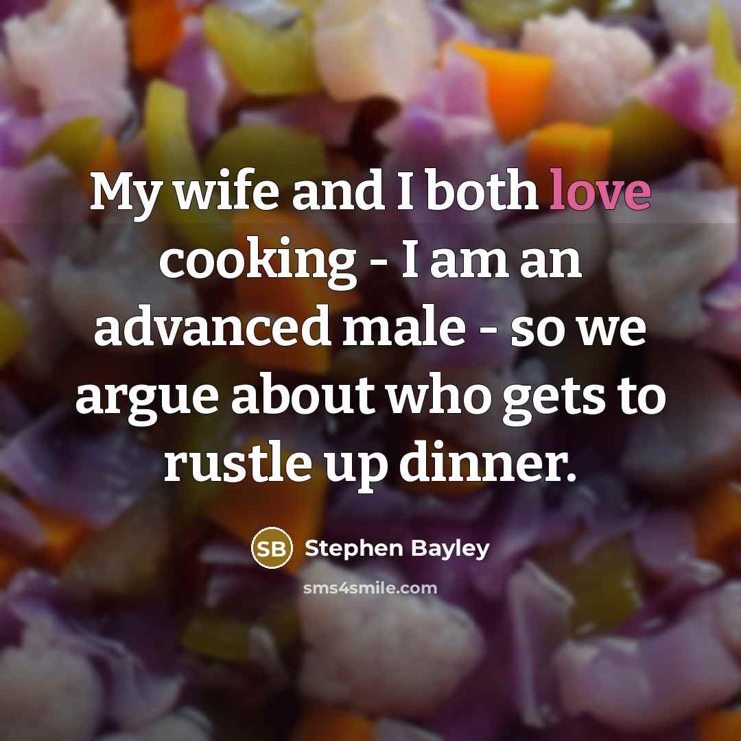 “My wife and I both love cooking - I am…” quote by Stephen Bayley
