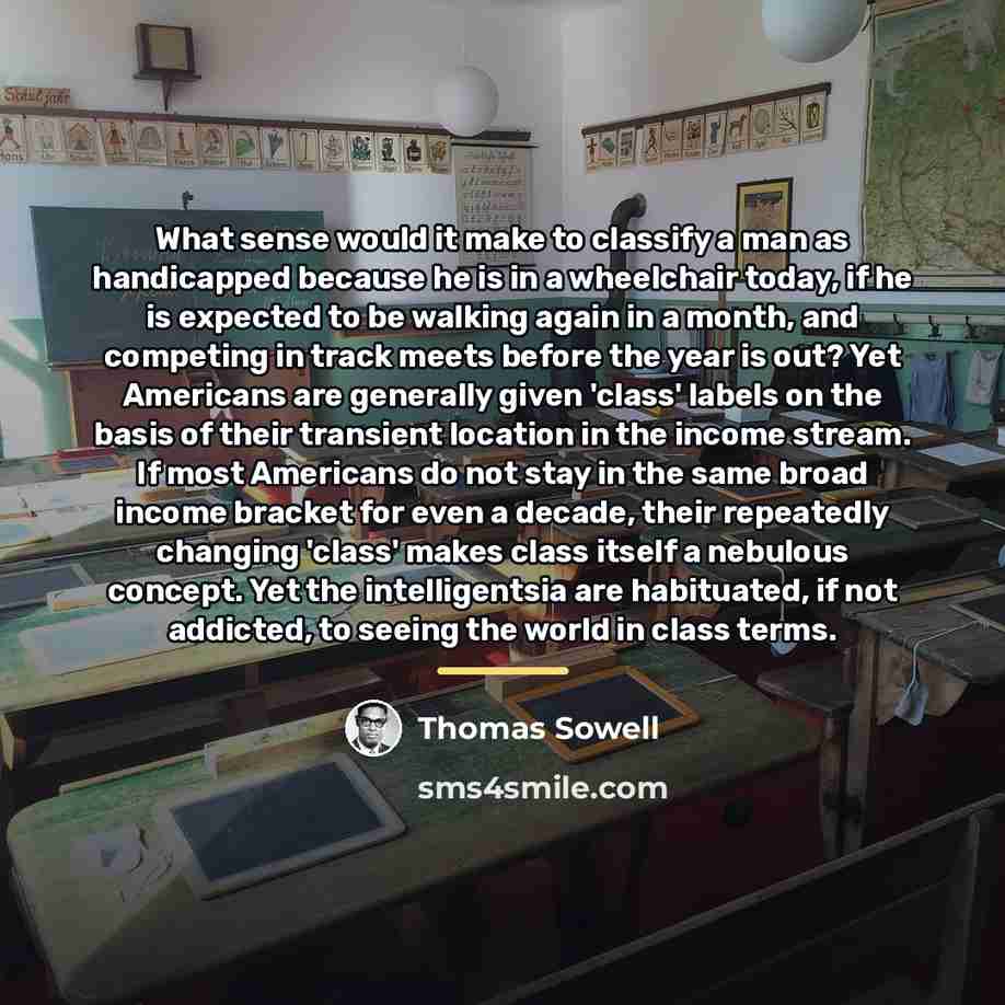 “What sense would it make to classify a man as…” quote by Thomas Sowell