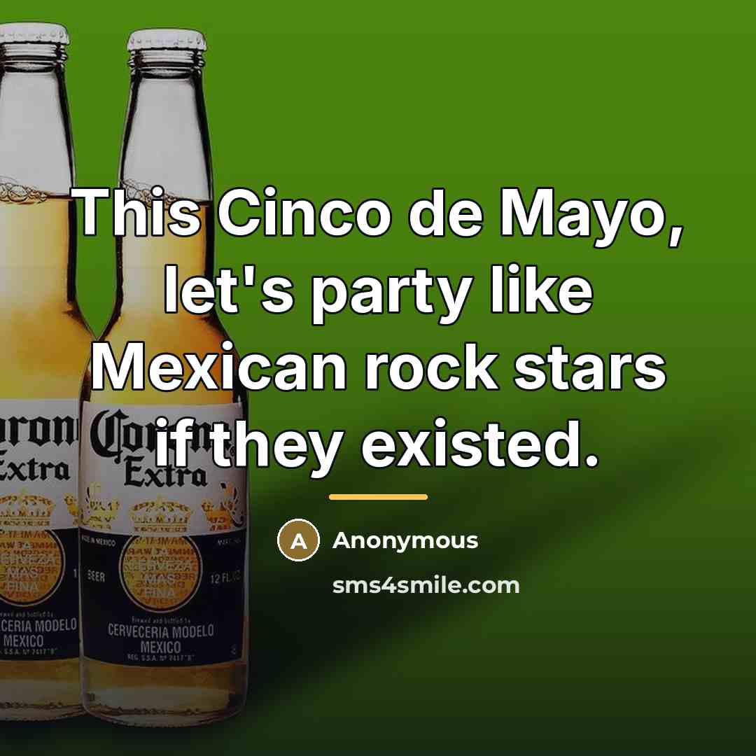 “This Cinco de Mayo, let's party like Mexican rock stars…” quote by Anonymous