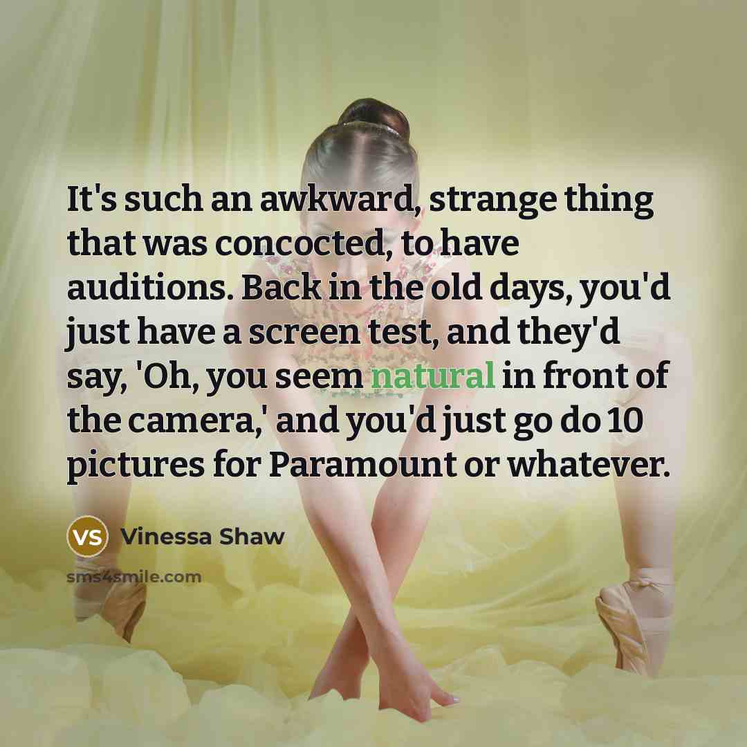 “It's such an awkward, strange thing that was concocted, to…” quote by Vinessa Shaw