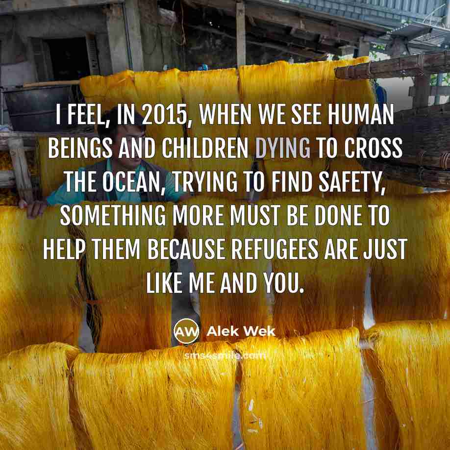 “I feel, in 2015, when we see human beings and…” quote by Alek Wek