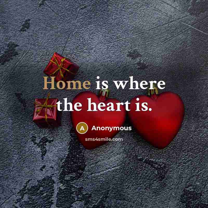 “Home is where the heart is.…” quote by Anonymous