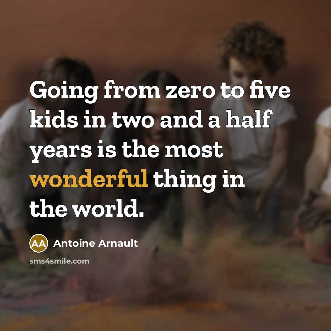“Going from zero to five kids in two and a…” quote by Antoine Arnault