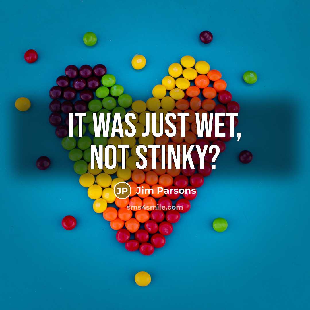 “It was just wet, not stinky?…” quote by Jim Parsons