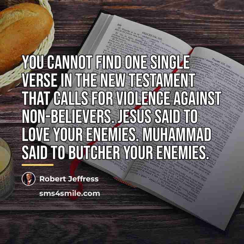 “You cannot find one single verse in the New Testament…” quote by Robert Jeffress