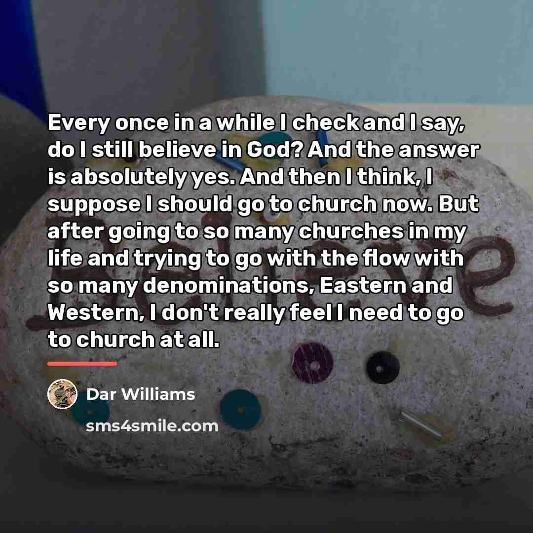 “Every once in a while I check and I say,…” quote by Dar Williams