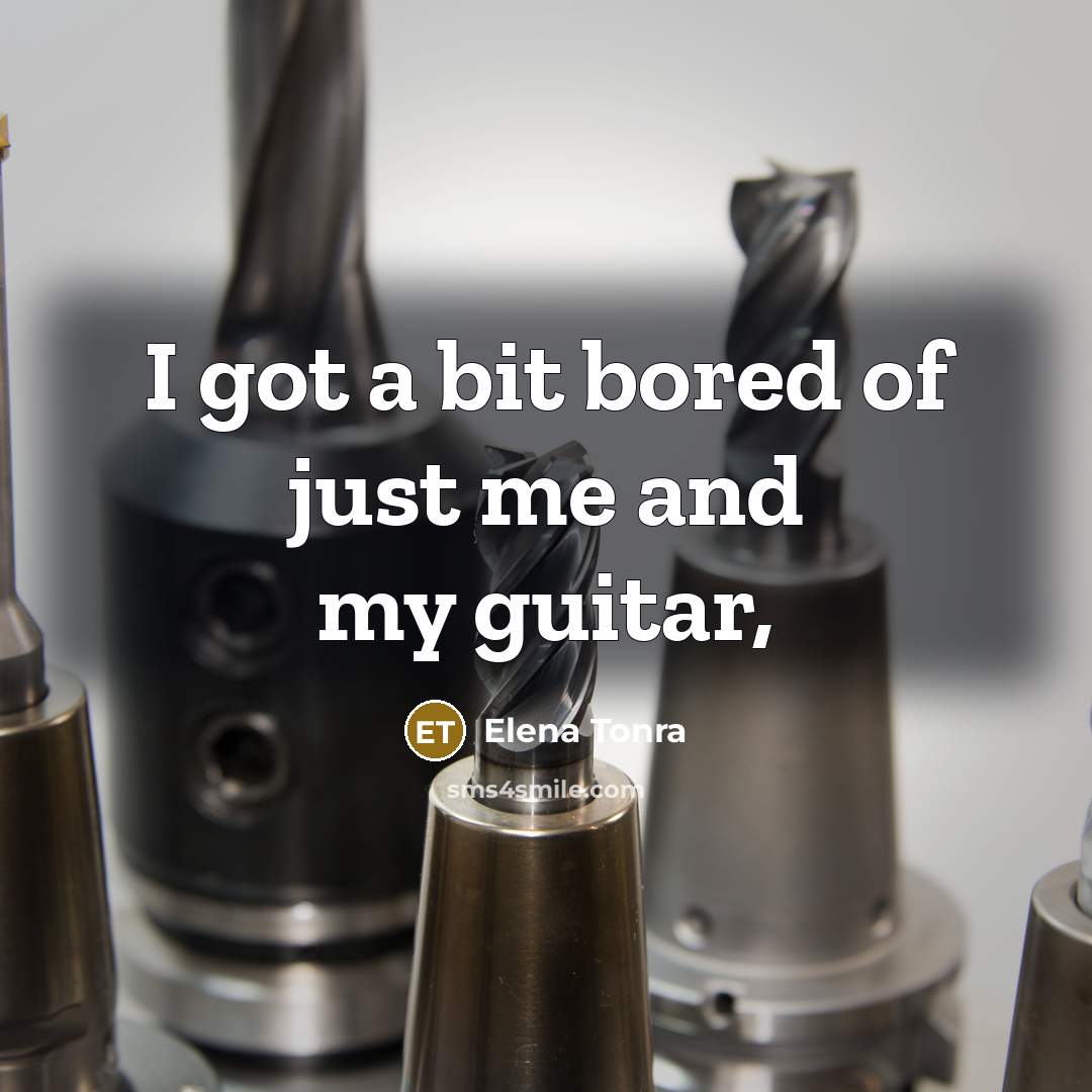 “I got a bit bored of just me and my…” quote by Elena Tonra