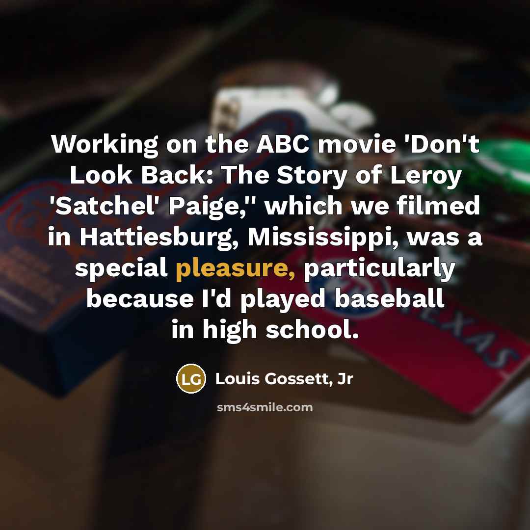“Working on the ABC movie 'Don't Look Back: The Story…” quote by Louis Gossett, Jr