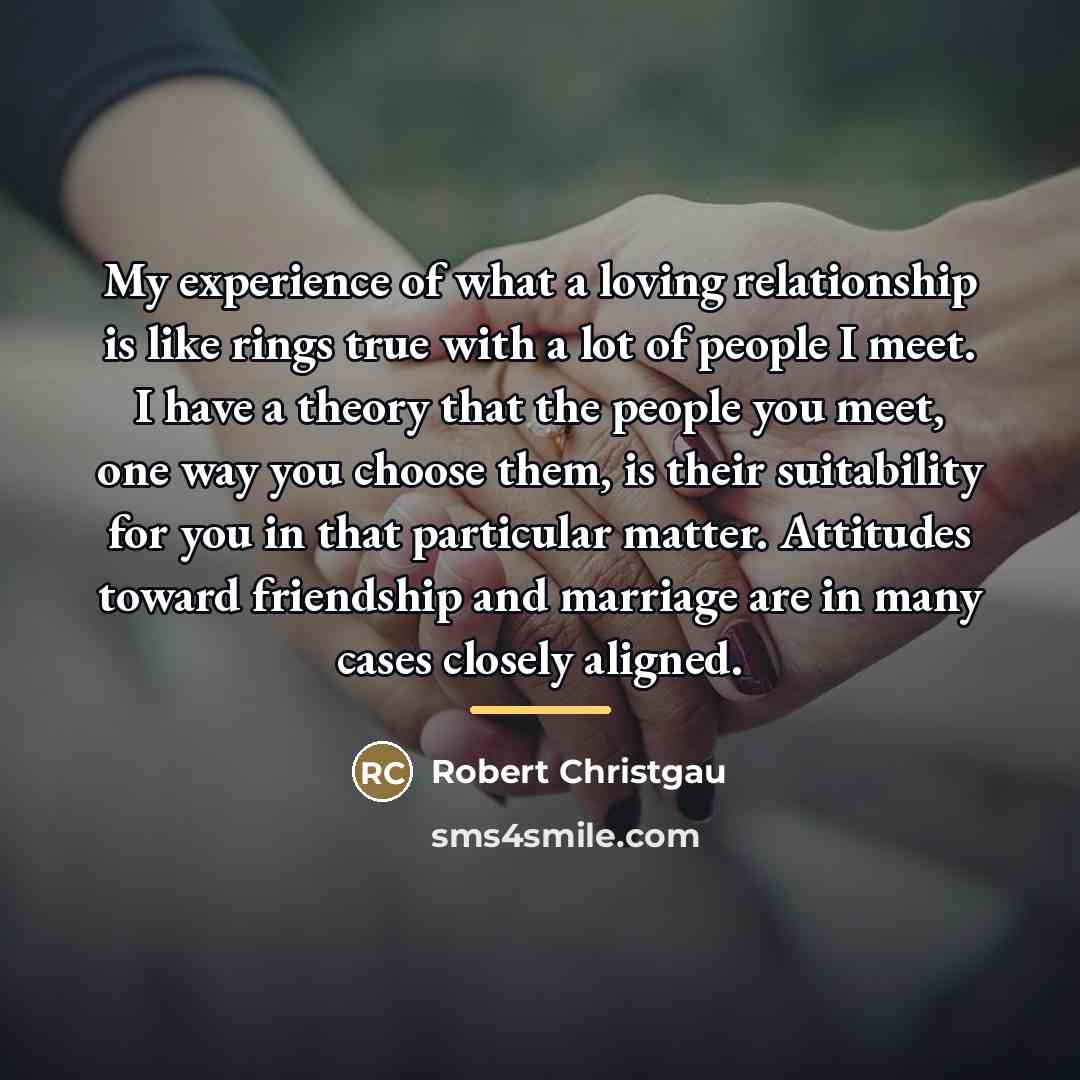 “My experience of what a loving relationship is like rings…” quote by Robert Christgau