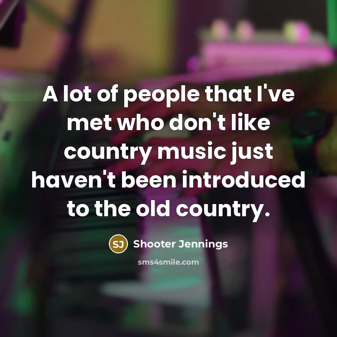 “A lot of people that I've met who don't like…” quote by Shooter Jennings